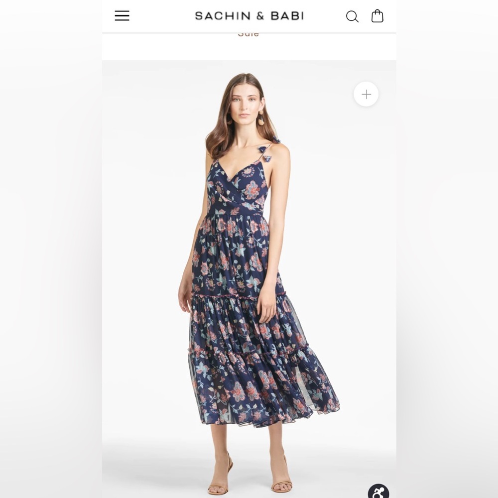 Sachin & Babi Eastern Gouache Botanical Dress New With Tags Size 8